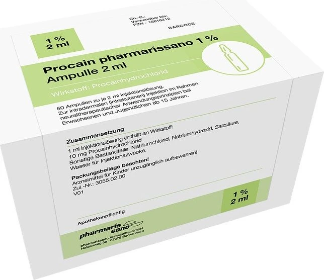 medphano Procain pharmarissano 1% Injektionslösung Ampullen, 100ml