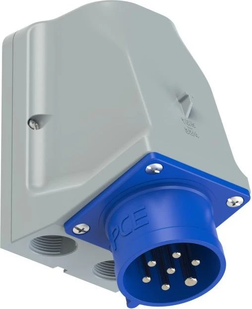 PCE CEE-Wandgerätestecker durchschleifbar 32A 7p 9h IP44/IP54