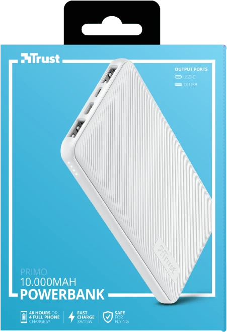 Trust Primo Ultra-thin Powerbank 10000mAh weiß