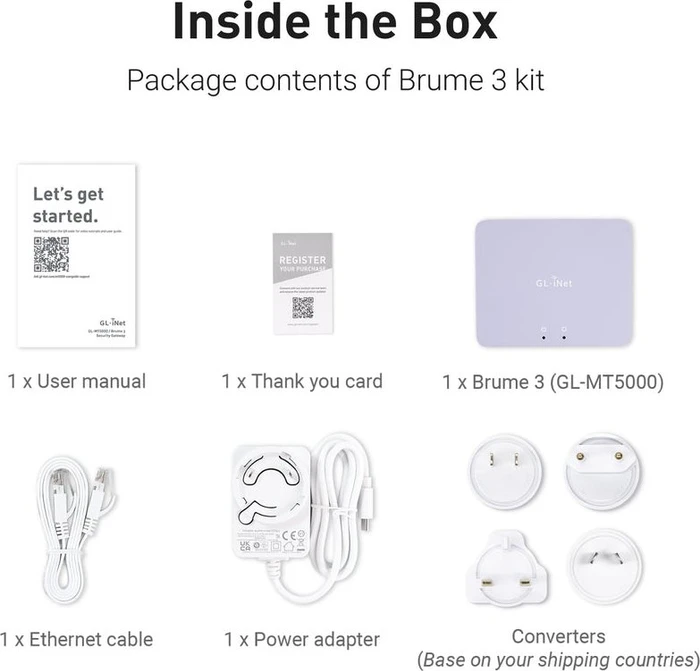 GL.iNet Desktop 2.5G Gateway, 3x RJ-45