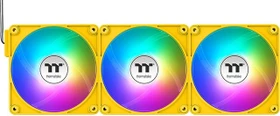 Thermaltake CT140 EX ARGB Sync Reverse Bumblebee, gelb/weiß, 140mm, 3er-Pack