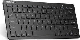 TeckNet Slim Portable Wireless Keyboard, USB, DE (477507 / EWK01315BS06)