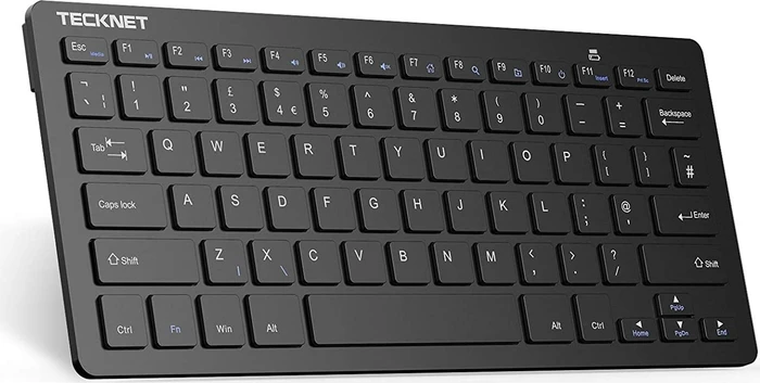 TeckNet Slim Portable Wireless Keyboard, USB, DE
