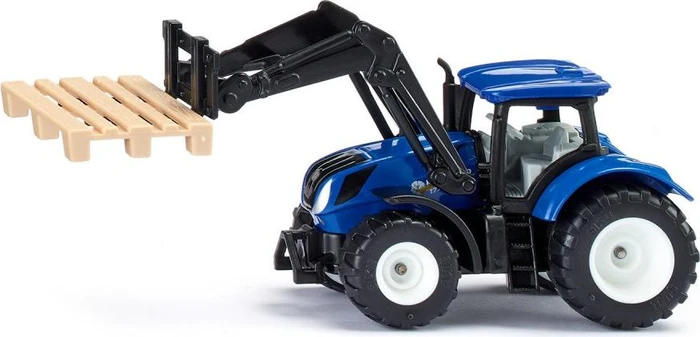 SIKU Farmer New Holland mit Palettengabel und Palette