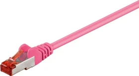 goobay Patchkabel, Cat6, S/FTP, RJ-45/RJ-45, 2m, rosa
