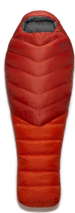Rab Alpine 600 Down Long Mumienschlafsack red clay