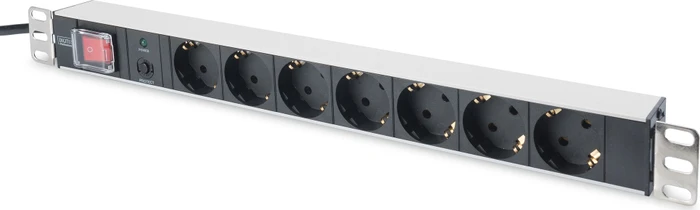Digitus 19" Steckdosenleiste, 1HE, 7-fach, 230V, 2m