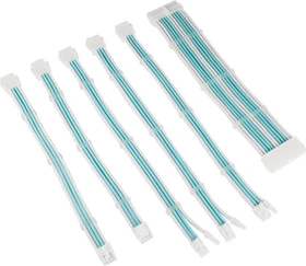 Kolink Core Adept Braided Cable Extension Kit, Brilliant White/Powder Blue