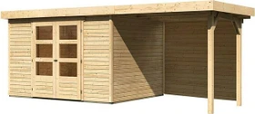 Karibu Askola 5 Gartenhaus inkl. Anbau 2.4m + Rückwand natur