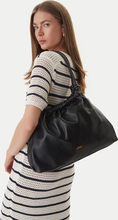 Tommy Hilfiger Hobo Soft Leather Schultertasche schwarz