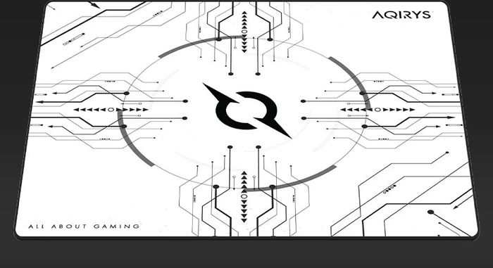 Aqirys Gruis White Medium Mouse Pad, 450x400mm, Motiv weiß/schwarz