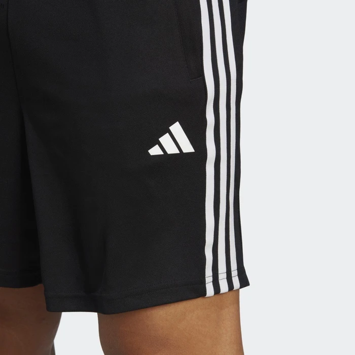 adidas Train Essentials Piqué 3-Streifen Trainingshose kurz schwarz/weiß (Herren)