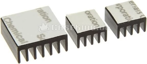 King Mod Alu Kühlkörper-Set für Raspberry Pi, schwarz
