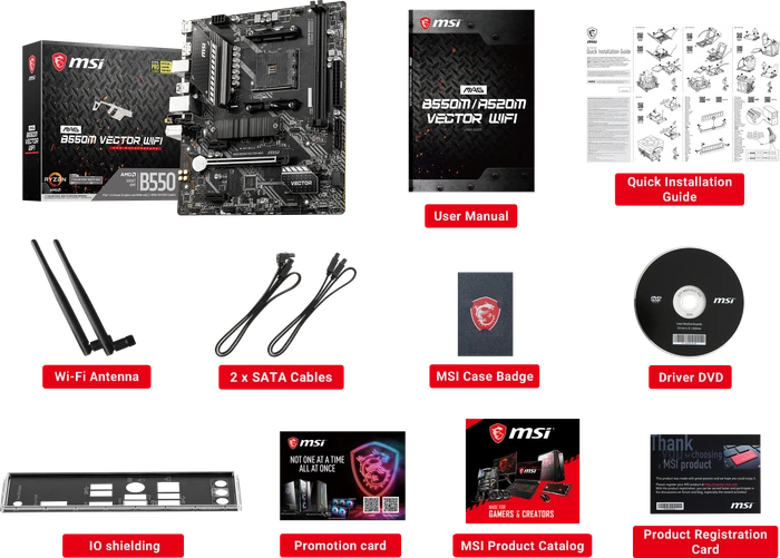 MSI MAG B550M Vector WIFI (AMD AM4)