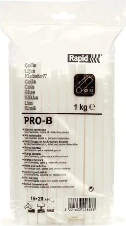 Rapid Pro-B Heißklebepatronen weiß, 12x190mm, 50 Stück
