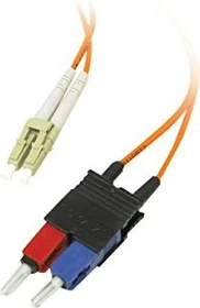 C2G LWL Duplex Kabel, OM1, 2x LC Stecker/2x SC Stecker, 7m, orange