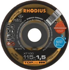 Rhodius TopLine XT100 Extended Trennscheibe, 115x1.5x22.23mm, 25 Stück