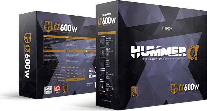 Nox Xtreme Alpha Bronze Edition 600W, ATX 2.31