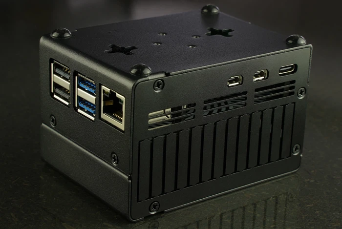 KKSB Gehäuse für Raspberry Pi 5, Platz für Raspberry Pi HATs/Add-on Boards/Kühler, schwarz