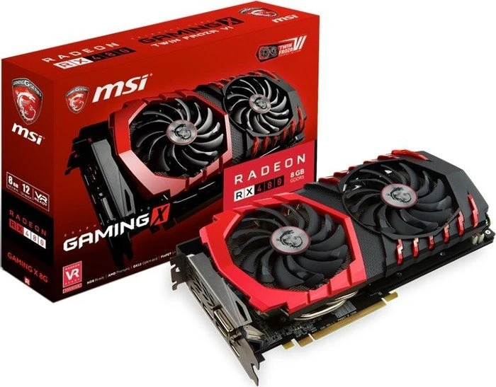 MSI Radeon RX 480 Gaming X 8G, 8GB GDDR5, DVI, 2x HDMI, 2x DP