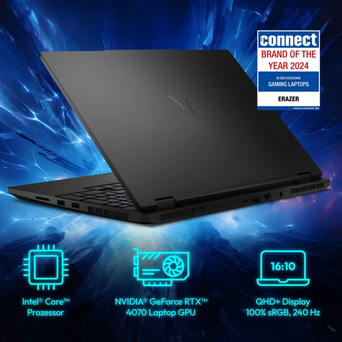 Medion Erazer Major 15 X1, Core i9-14900HX, 16GB RAM, 1TB SSD, GeForce RTX 4070, DE