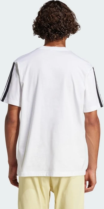 adidas Essentials 3-Streifen Single Jersey T-Shirt kurzarm weiß/schwarz (Herren)