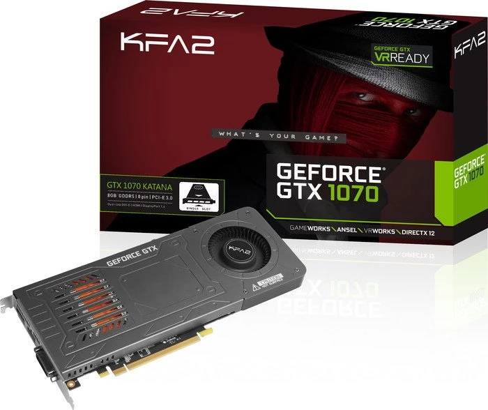 KFA2 GeForce GTX 1070 Katana Single Slot, 8GB GDDR5, DVI, HDMI, DP