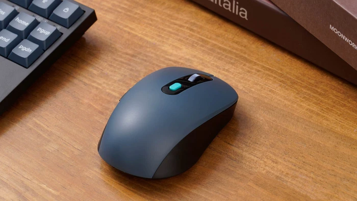 Keychron BM25 Wireless Mouse Space Gray blau/schwarz, USB/Bluetooth