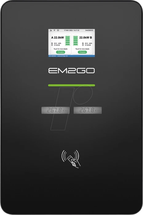 EM2GO AC Wallbox Duo Power 2x 22kW, Ladedose