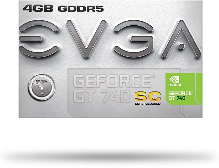 EVGA GeForce GT 740 SuperClocked, 4GB GDDR5, 2x DVI, Mini HDMI