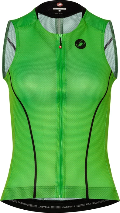 Castelli Anima Flow Trikot ärmellos kelly green/black (Damen)