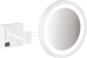Hansgrohe AddStoris Kosmetikspiegel Rasierspiegel mit LED Leuchte mattweiß