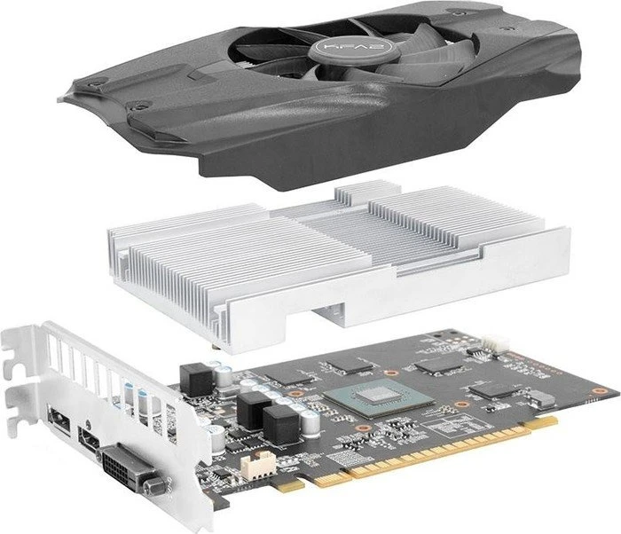 KFA2 GeForce GTX 1050 Ti OC, 4GB GDDR5, DVI, HDMI, DP, bulk
