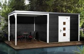 Weka wekaLine 413 B 596x300cm Gartenhaus anthrazit