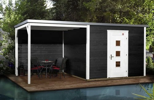 Weka wekaLine 413 B 596x300cm Gartenhaus anthrazit