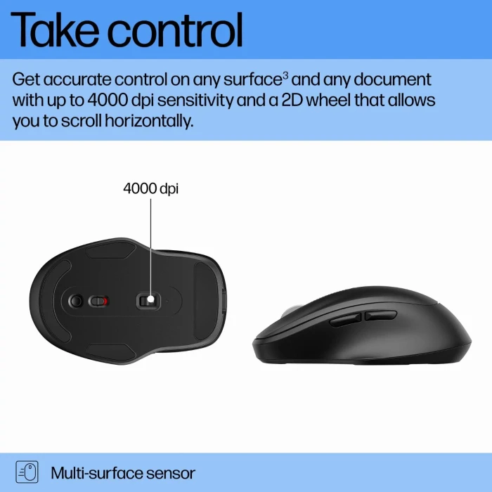 HP 515 Ultra-Fast Rechargeable Wireless Mouse, schwarz, USB