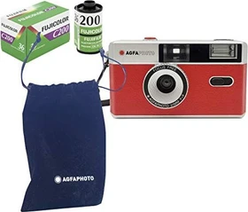 AgfaPhoto Reusable Photo Camera 35mm rot Set