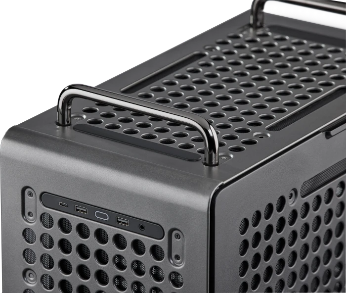 Cooler Master Qube 540 Stardust Iron, schwarz, Glasfenster