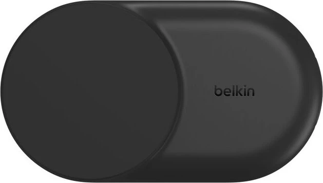 Belkin UltraCharge faltbare magnetische 3-in-1-Ladestation mit Qi2 (25W) rund schwarz