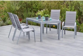 Merxx Amalfi di lusso Gartenmöbel-Set diamantbraun, 5-tlg.