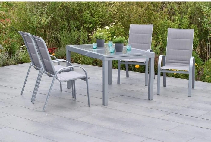 Merxx Amalfi di lusso Gartenmöbel-Set diamantbraun, 5-tlg.