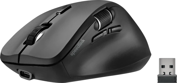 Speedlink Libera Rechargeable Silent Wireless Mouse, schwarz, USB/Bluetooth