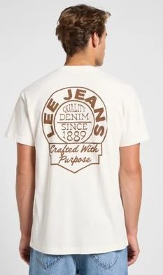 Lee Short Sleeve Relaxed T-Shirt kurzarm ecru (Herren)