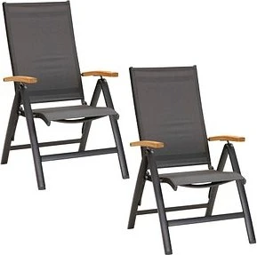 Best Freizeitmöbel Cavalese Klappsessel anthrazit/teak