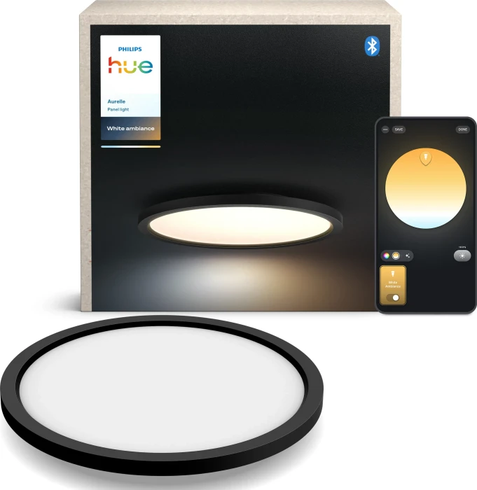 Philips Hue White Ambiance Aurelle LED Panel 39cm 21W schwarz