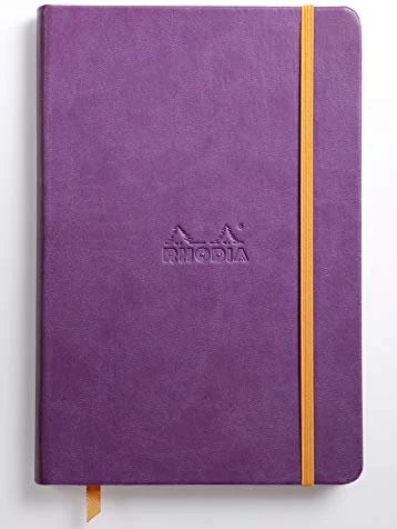 Rhodia Rhodiarama Notizbuch, A5, liniert, Hardcover, violett, 96 Blatt