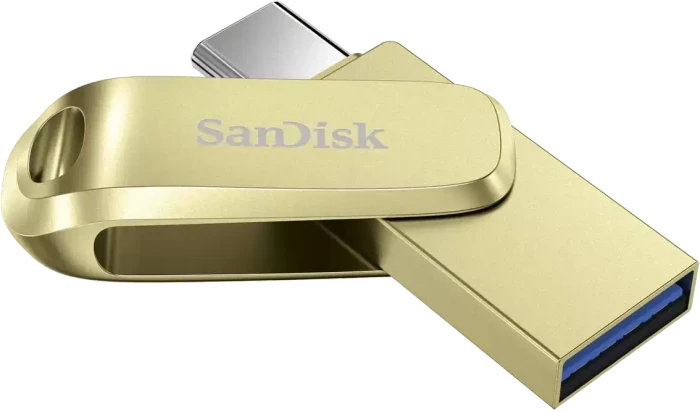 SanDisk Ultra Dual Drive Luxe 256GB gold, USB-A + USB-C, USB 3.2 Gen 1×1
