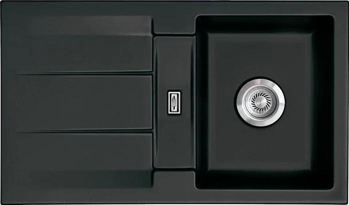 systemceram Genea 87 F Einbau Becken reversibel nigra