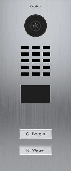 DoorBird D2102V IP Video Türstation mit 2 Ruftasten, Edelstahl V2A, gebürstet