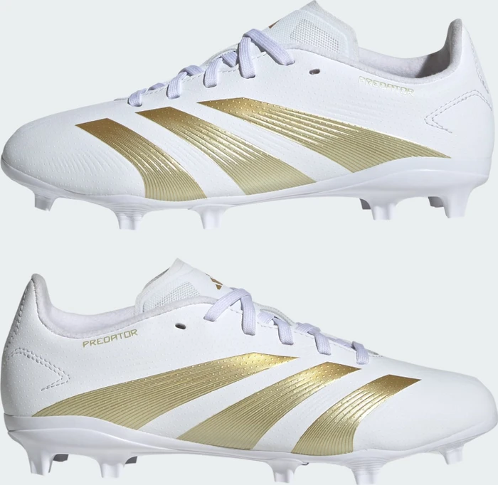 adidas Predator League FG cloud white/gold metallic/sandy beige met (Junior)
